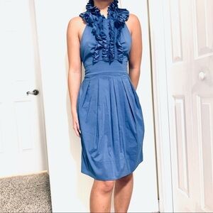 BCBG Maxazaria VTG Blue Halter Cocktail Dress 2
